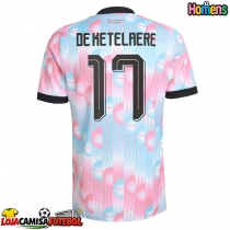 Camisa de Futebol Bélgica Charles De Ketelaere #17 Equipamento Secundário Mundo 2026 Manga Curta